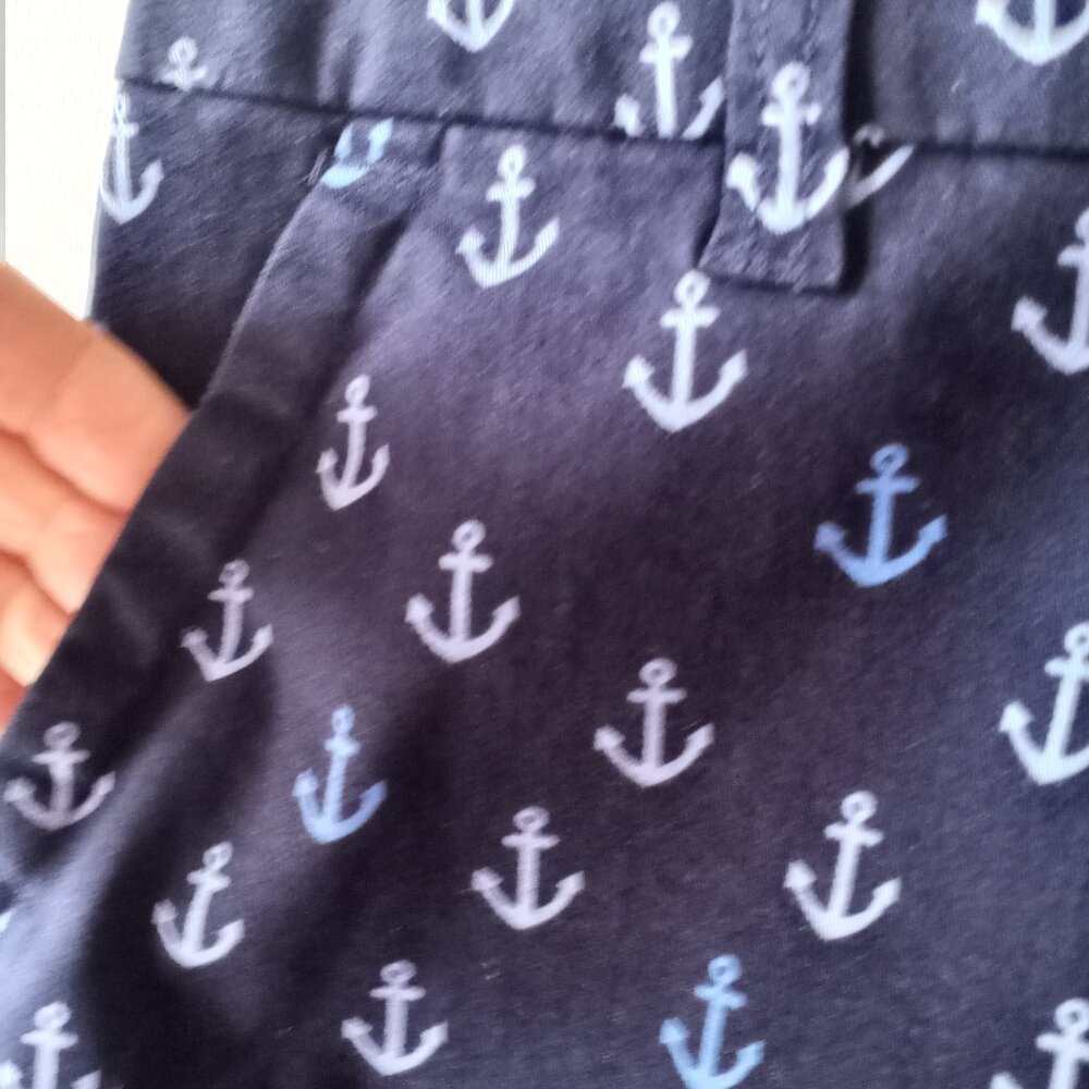 'crown & ivy' 24W Curvy Short Navy/Blues Anchor NWT - Picture 6 of 10